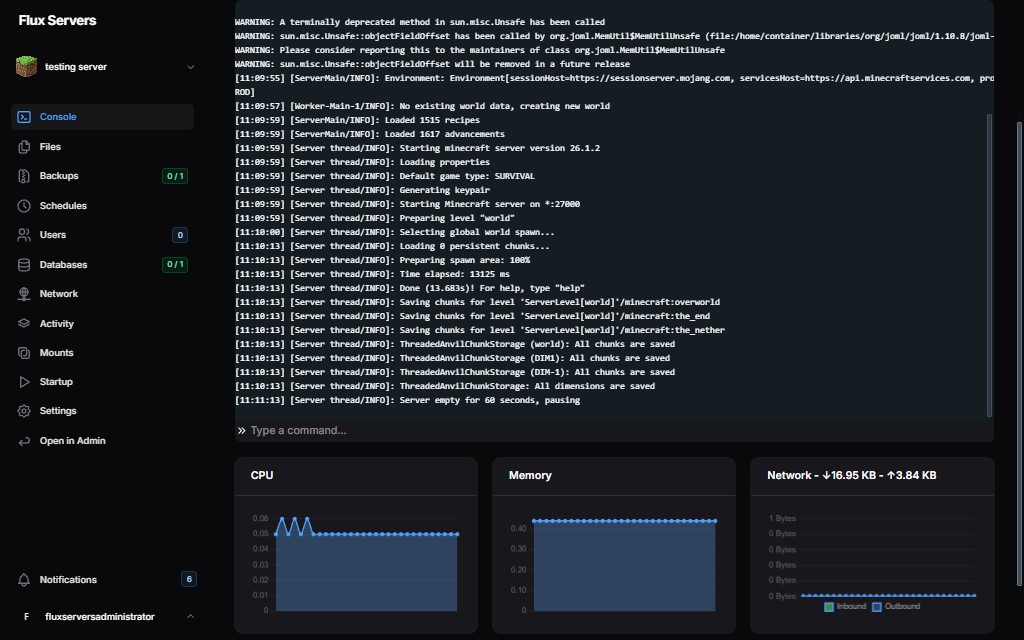 Panel Interface Dark